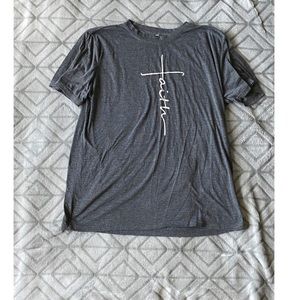 Grey “Faith” logo t-shirt